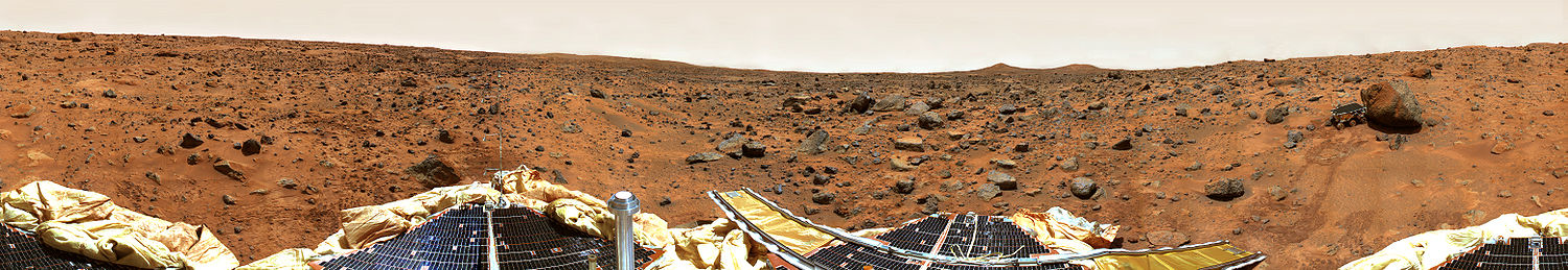 Круговая панорама, снятая камерой спускаемого аппарата «Mars Pathfinder».